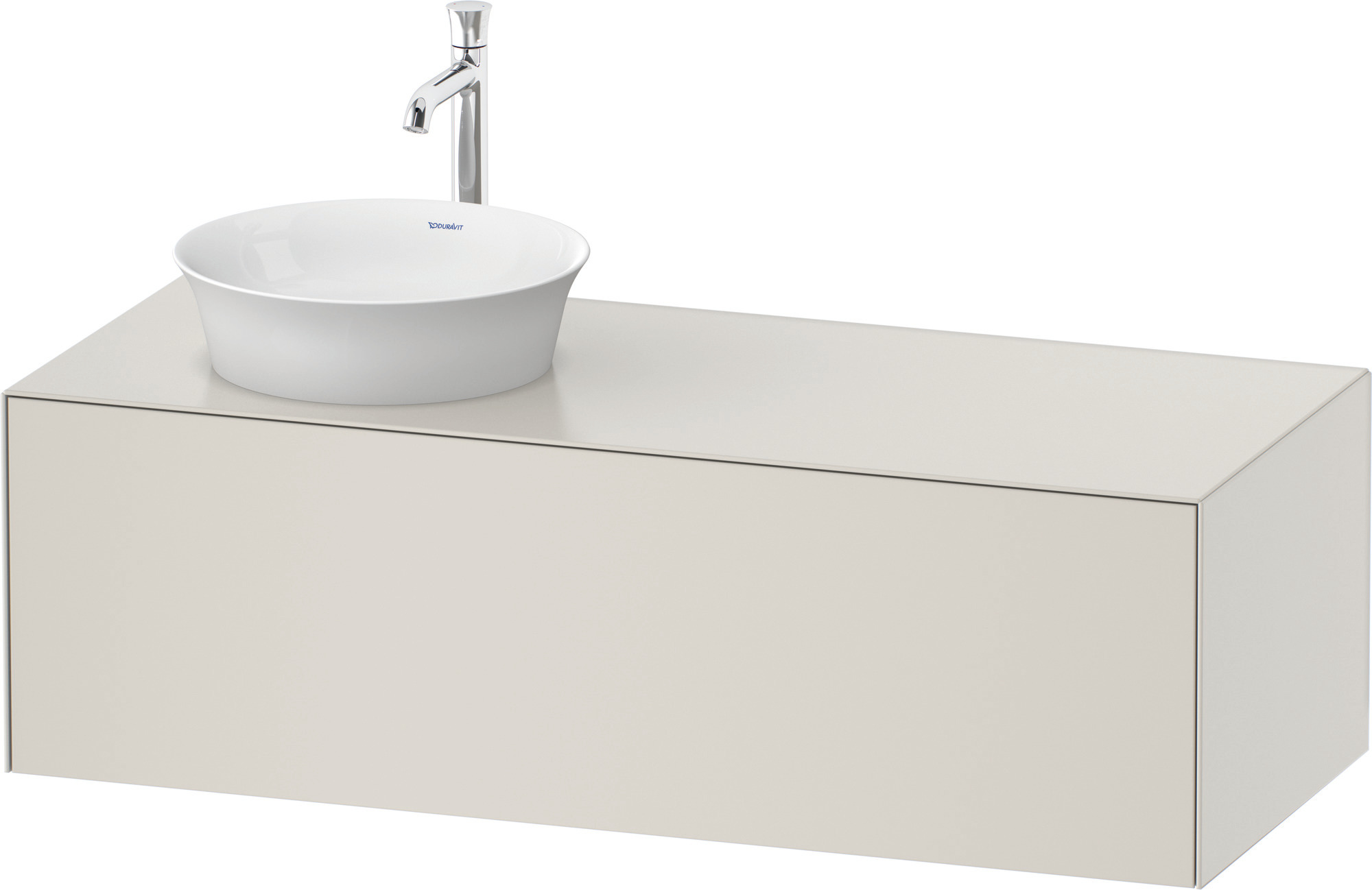Duravit WTU White Tulip wandh,1 Auszug,B li. 408x1300x550mm, Nordic Weiß Sdm