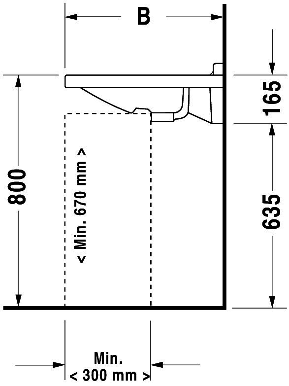 DU Waschtisch Starck 3 Vital 700 mm mit ÜL, mit HLB, 1 HL, weiß