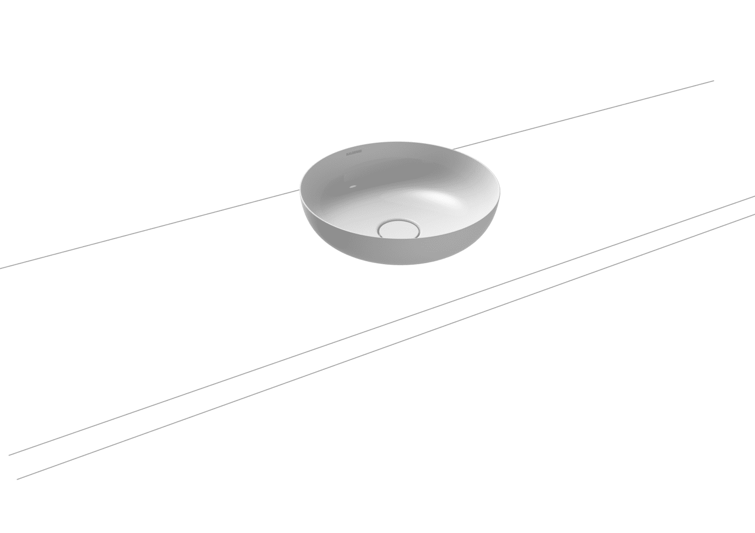 KA WB MIENA WASCHTISCH-SCHALE Mod.3181,d :380mm,alpinweiß,Perl-Effekt,oÜL
