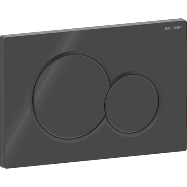 Geberit Sigma01 BetPl., rund, 2-Mengen-Sp. schwarz glänzend