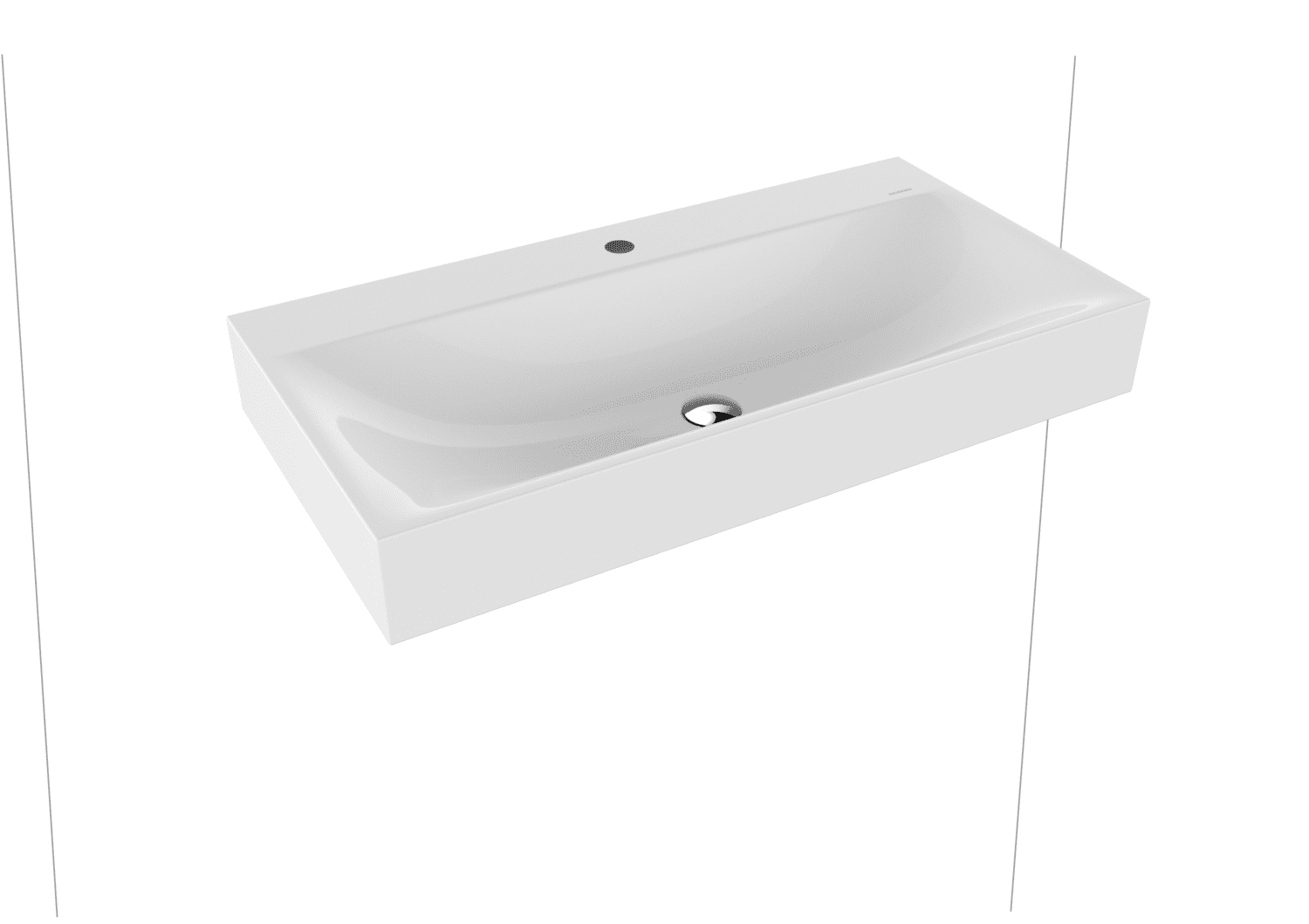 KA WB SILENIO WANDWASCHTISCH Mod.3045, 900x460mm,alpinweiß,PEFF,AD,m. 1HL,oÜL