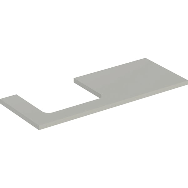 Geberit ONE WT-Platte, Ausschnitt li, für AWT 120x3x47cm, greige matt
