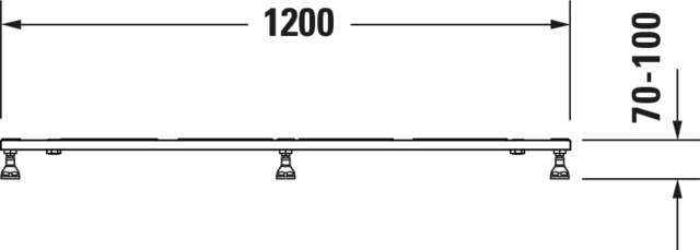 DU Fußgestell für Duschwanne Tempano 1200x1000mm
