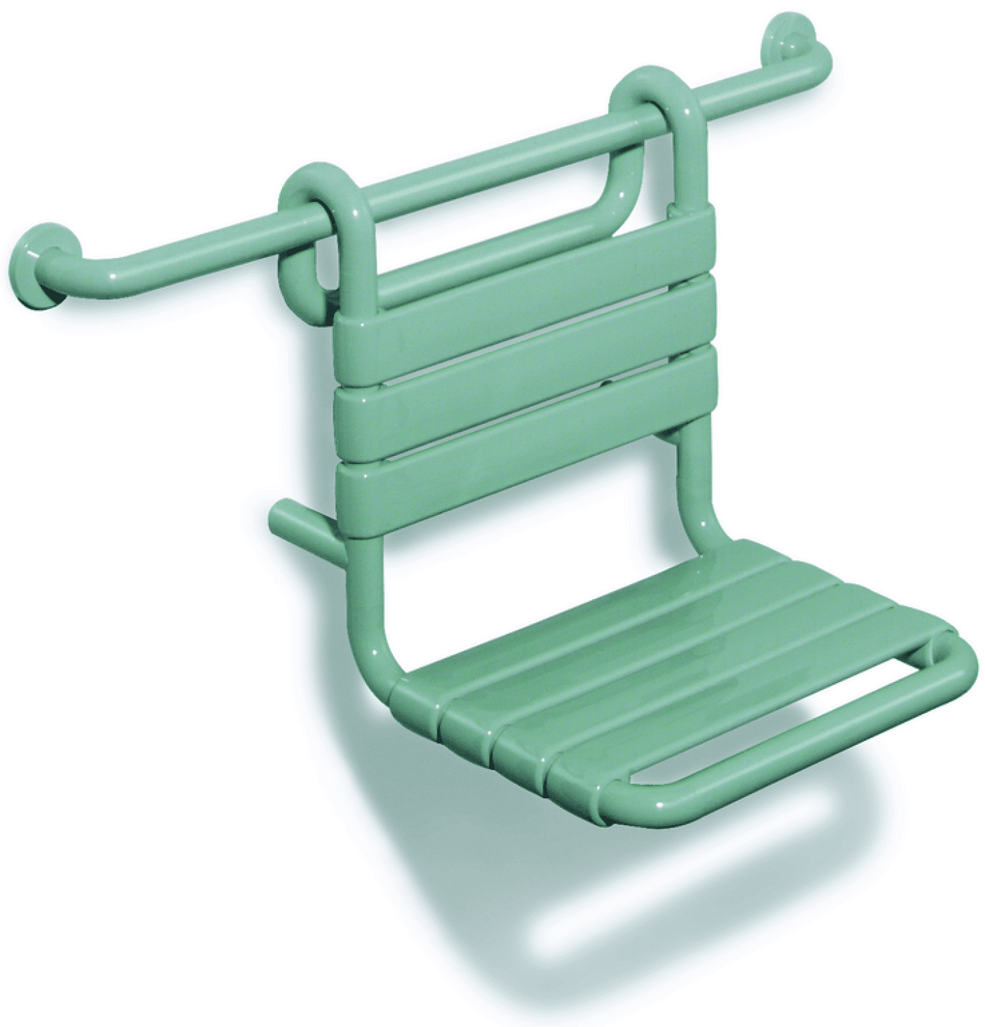 HEWI Einhängesitz Ser 801, B:345 mm, H:471 mm, T:480 mm stahlblau