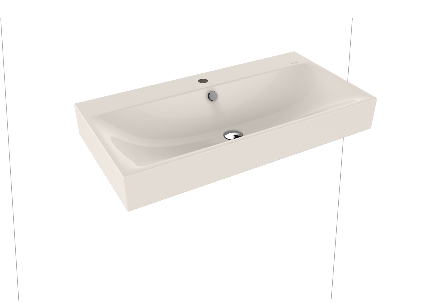 KA WB SILENIO WANDWASCHTISCH Mod.3045, 900x460mm,perga,PEFF,AD,m. 1HL,mÜL,chr