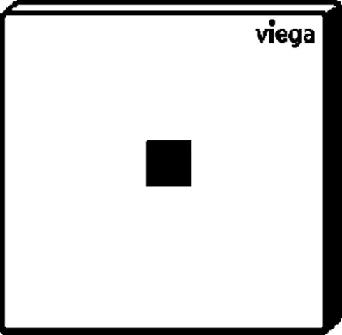 Viega Urinal Betätigungsplatte VfM 200 8620.2 aus Kunststoff in weiß alpin