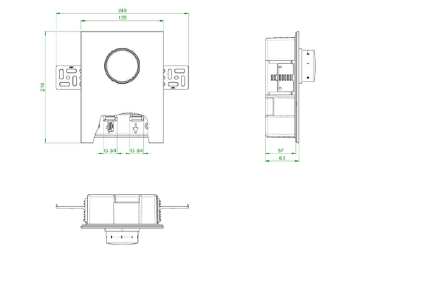OVENTROP-Unibox TQ-RTL Thermostat, RTL, Q-Tech, Echtglas weiß