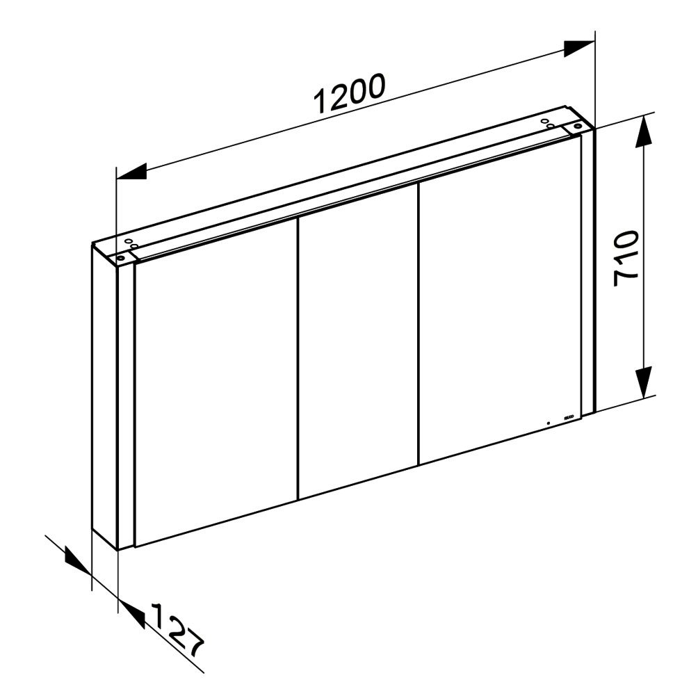 KEUCO SPS Somaris 14504, VB 1200x710x128mm verspgl.