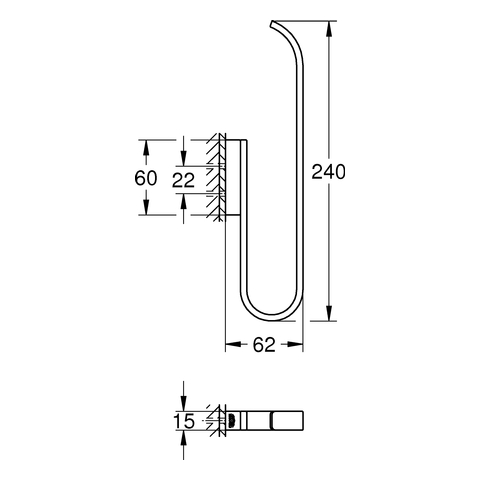 GROHE Reserve-WC-Papierhalter Selection 41067 hard graphite