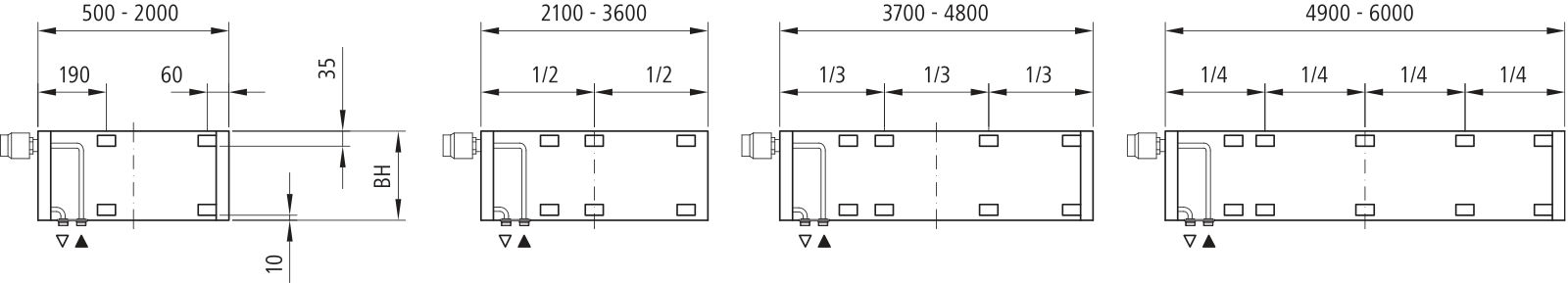 Kermi V-Heizwand HHV11 BH490x61x1800 QN1298,weiß,6bar,m.Abd.,Ausf. re,LH120