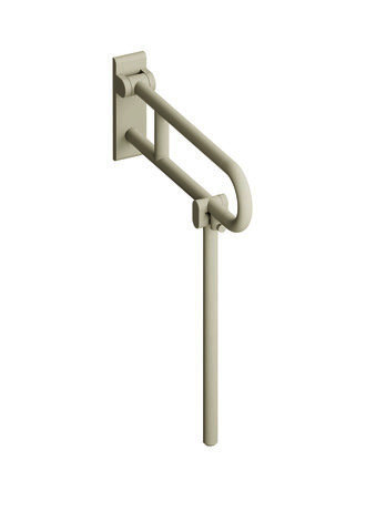HEWI Stützklappgriff Ser 801, matt, L:850mm, mit Bodenstütze reinweiß