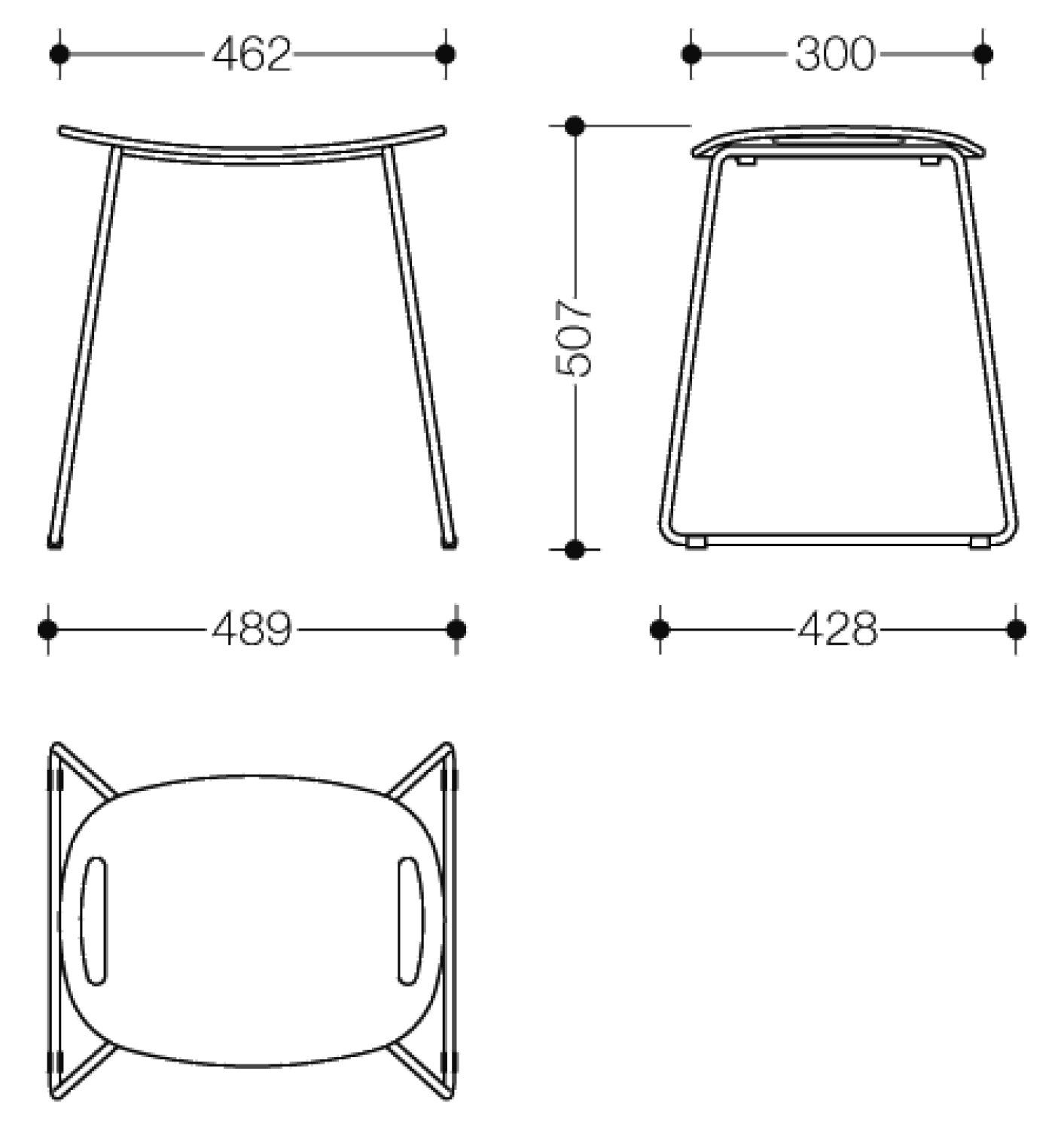 HEWI Duschhocker, H:508mm, B:462mm, Gestell plb, Kst. PIR schw tiefmt-d-grau