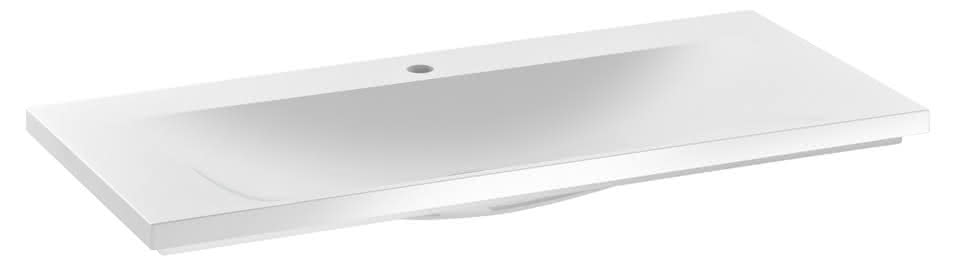 KEUCO Mineralguss-WT Royal Reflex 34071 für 1 Loch Armaturen, weiß