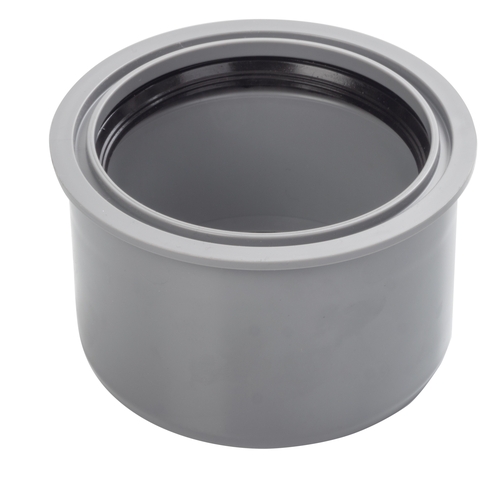 airfit Superkurz-Reduzierstück DN 90x75 aus PP, grau