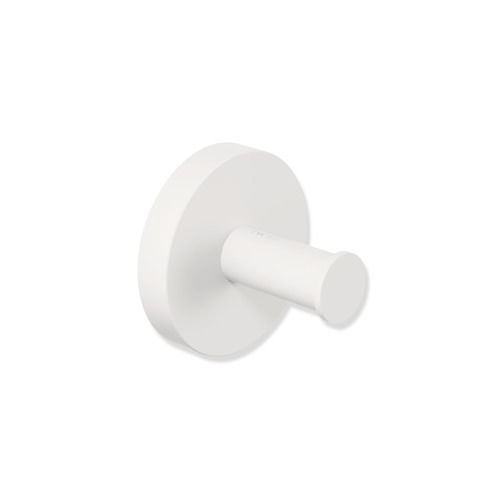 HEWI Einzelhaken Sys 162, plvb,  T:46mm, szh. weiß tiefmatt