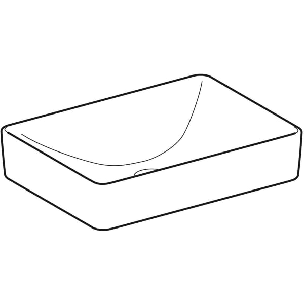 Geberit VariForm Aufsatz-WT, rechteckig 55x40cm, o. Hl, o. Ül., weiß