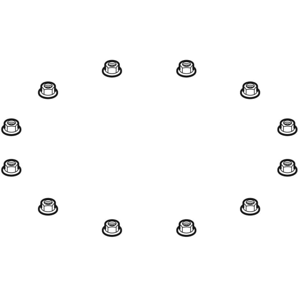 Geberit Set Sicherungsmuttern 12 St. zu Pluvia Dachwassereinlauf