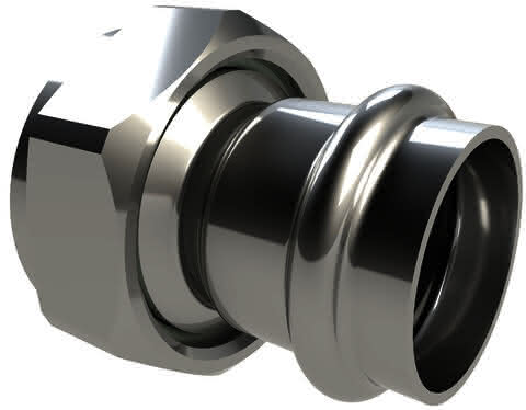 KEMPER Niro-Pressverschr. SANPRESS INOX flachdichtend DN20/22mm G1i