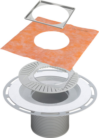 Viega Aufstockelement Advantix 4994.1 in 150x150mm Chromnickelstahl
