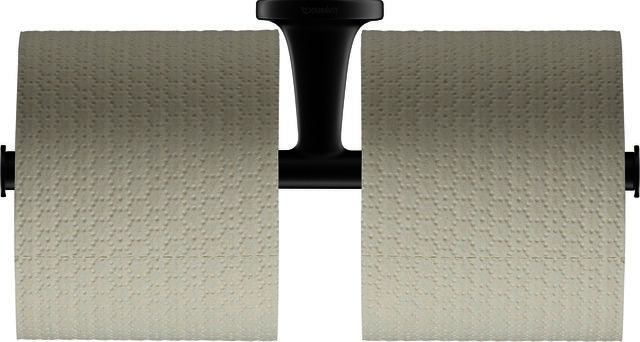 DU Starck T Papierrollenhalter, Schwarz Matt, 255x76x50