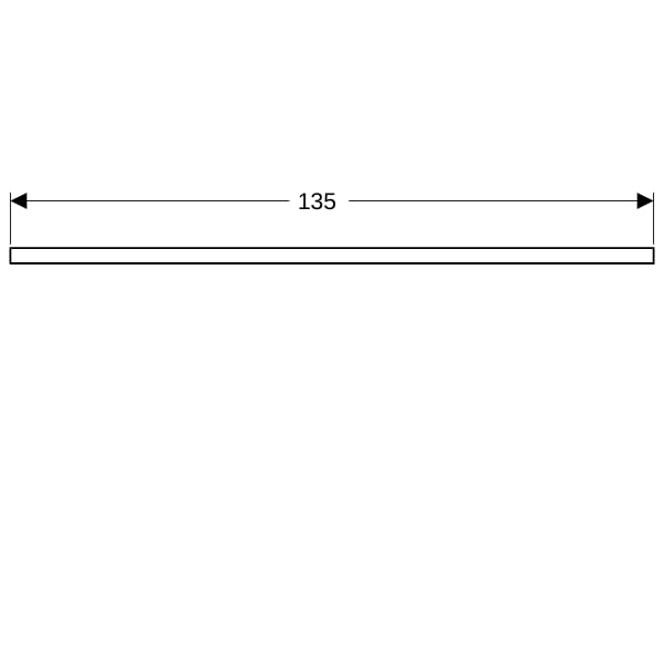 Geberit ONE WT-Pl. Aus re/li f. AWT Schalenf. 135x3x47cm, sandgrau hgl.