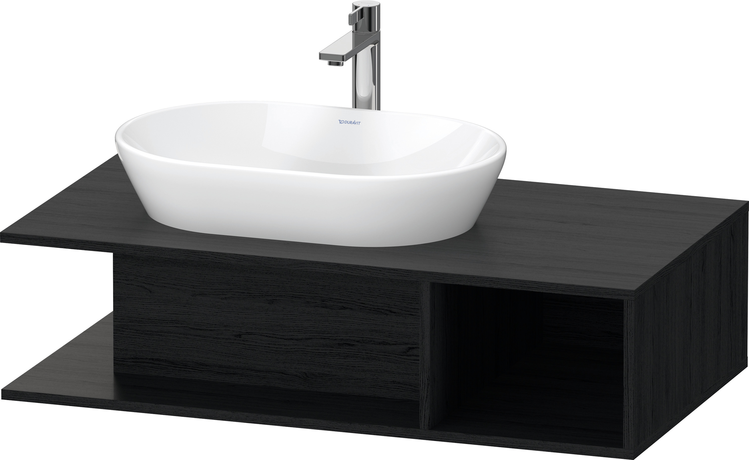 Duravit D-Neo WTU wandh.,1 offenes Fach r., 260x1000x550mm, Eiche Schwarz