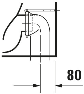 DU Stand-WC Starck 3 560 mm Tiefspüler, Abgang waagrecht, weiß