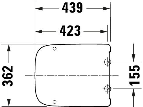 DU Univ. WC-Sitz Eckig Tief 438mm Ülap. Absenkaut.,abnehmb.,Scharn. Edelst.,Weiß
