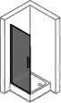 Hüppe Design elegance Schwingtür 1000x1900mm 8E0603 087 321 silber/klar