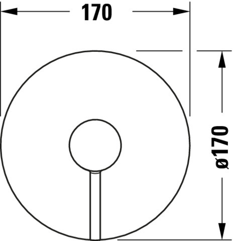 Duravit Circle Einheb. Brausemischer UP,Rund Kermikmischsystem, Chrom HG
