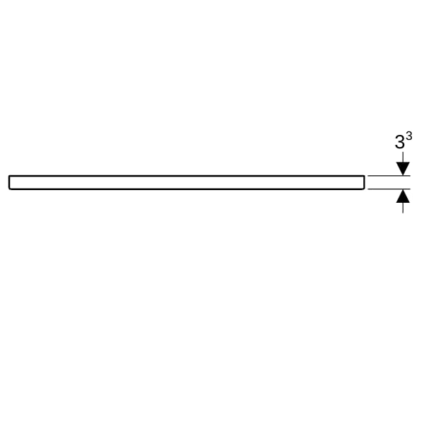 Geberit Griff, B:90cm lava matt