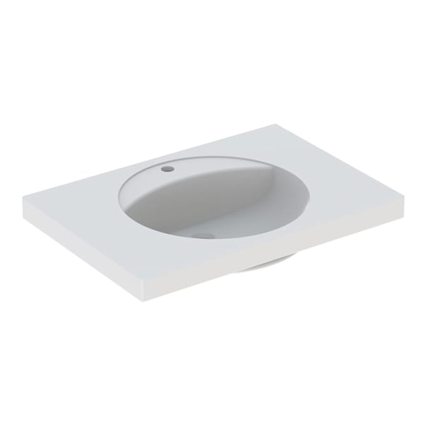 Geberit Preciosa Waschtisch mit Ablagefläche 80x55cm, m. Hl., o. Ül., weiß, KeraTect Geberit Preciosa Waschtisch mit Ablagefläche 80x55cm, m. Hl., o. Ül., weiß, KeraTect