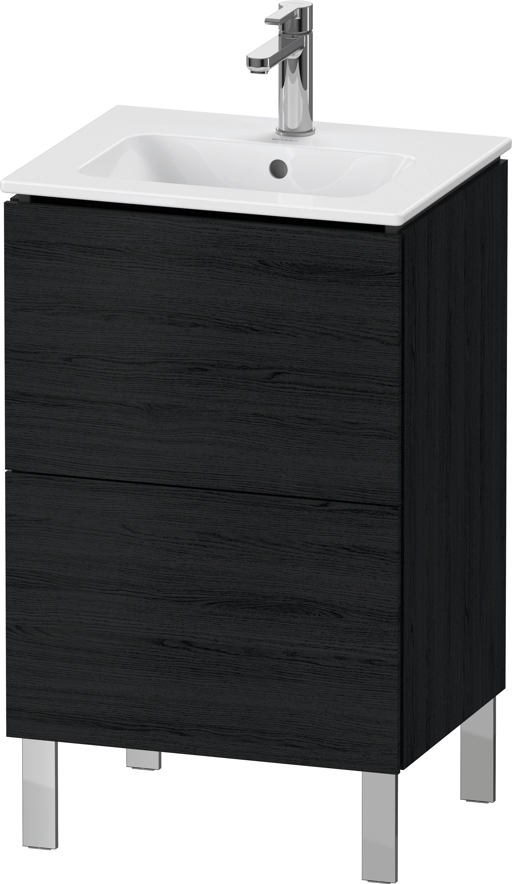 Duravit WTU L-Cube bodenstehend, 2 Auszüge 704x520x421mm, Eiche Schwarz