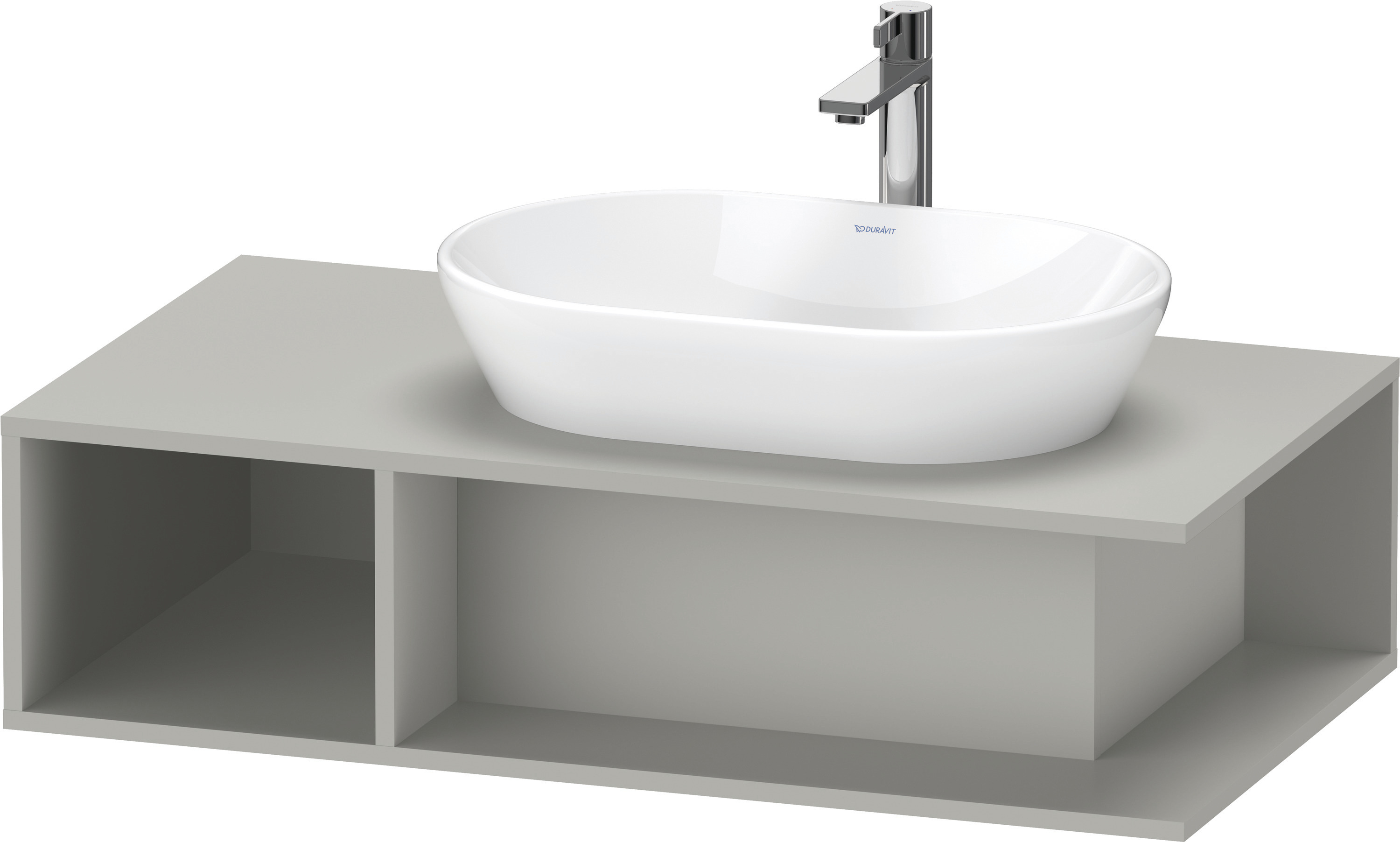 Duravit D-Neo WTU wandh.,1 offenes Fach l., 260x1000x550mm, Betongrau Matt