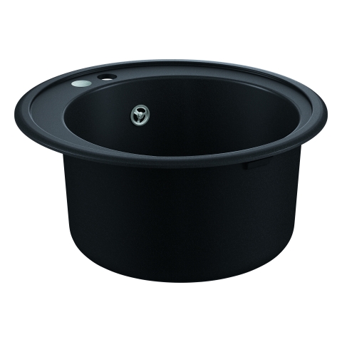 GROHE Kompositspüle K200 31656 1 Becken rund Durchmesser 510 mm granit schwarz GROHE Kompositspüle K200 31656 1 Becken rund Durchmesser 510 mm granit schwarz