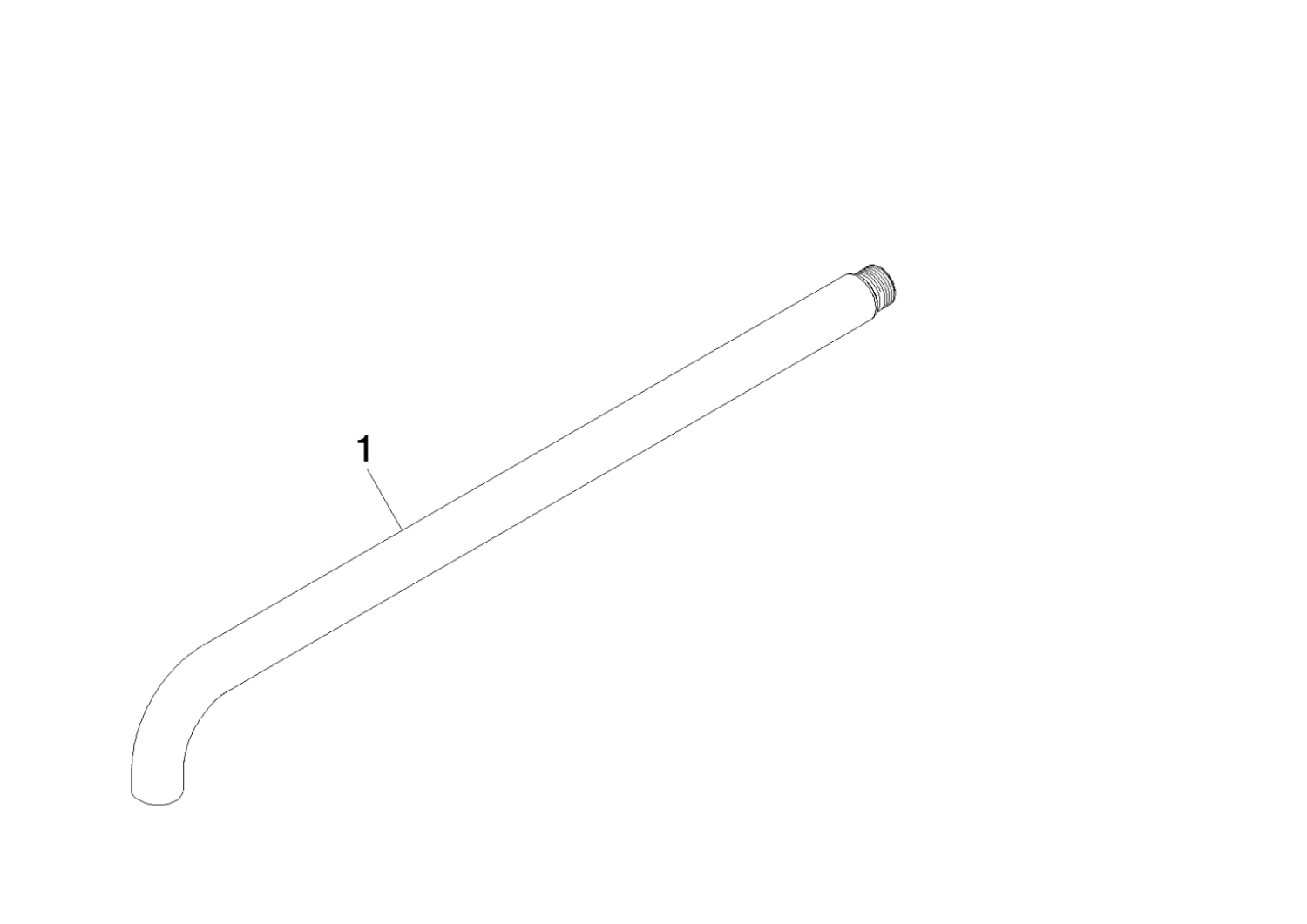DO Rohr ERSATZTEILE 90110307000 462 x 61 x 24 mm Chrom