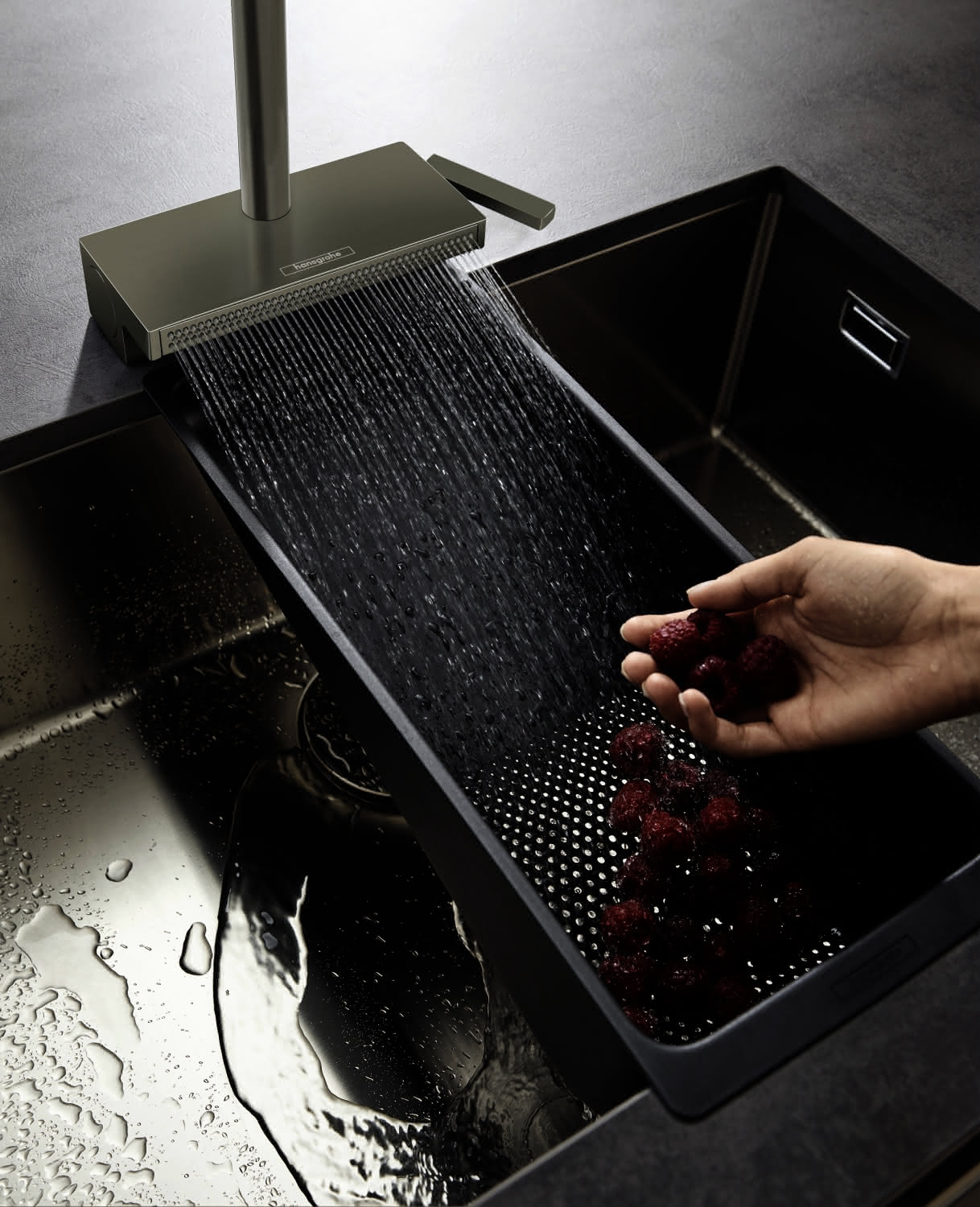Hansgrohe Spültischmischer 170 Aquno Select M81 Ausziehbrause 3jet sBox edelstahl-optik