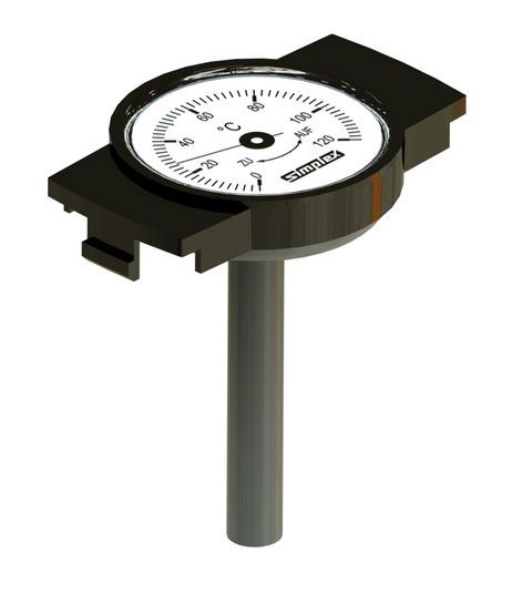 Flamco Thermometer-Nachrüsts. f. Knebelgriff 0 - 120 Grd C, Kunststoff