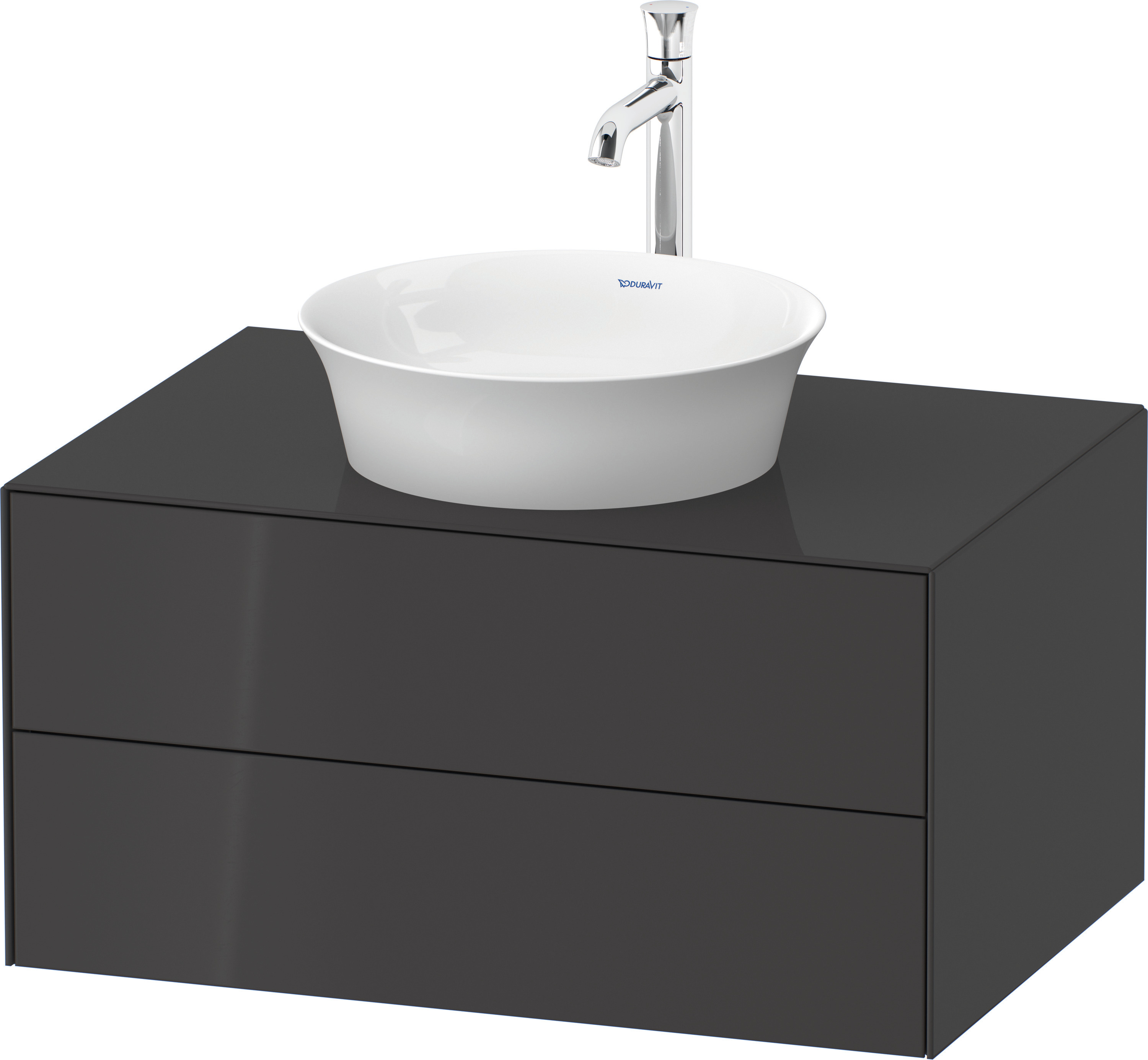 Duravit WTU White Tulip wandhängend, 2 SchKa 408x800x550mm, Graphit Hochglanz