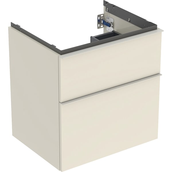 Geberit iCon Unterschrank für WT, 2 Schubl. 59,2x61,5x47,6cm, sandgrau