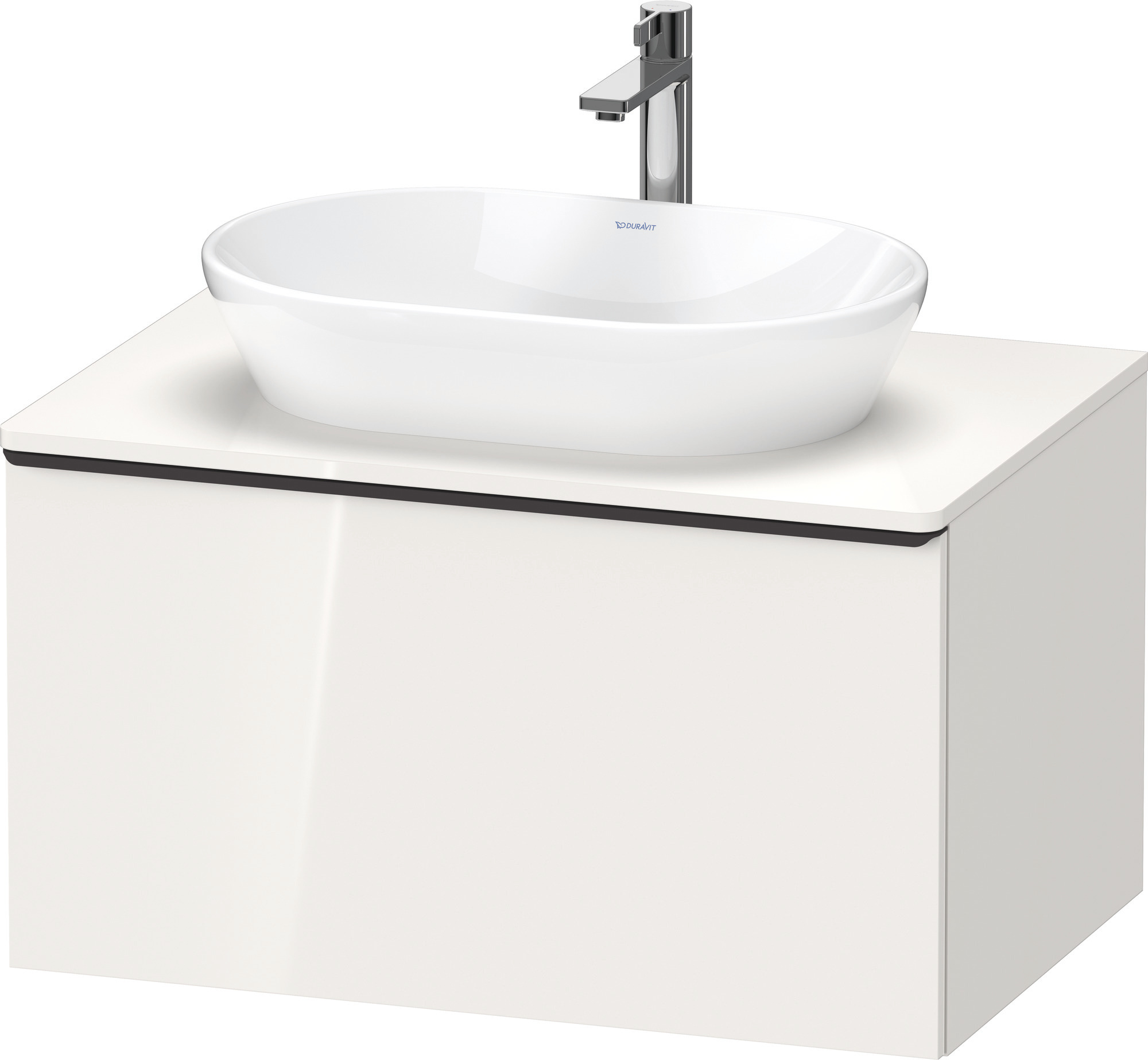Duravit D-Neo,Kons-WTU,Ausz:1,Gr:Diam.Schwarz 800x550x459mm,Wandh.Weiß Hochglanz,Dek