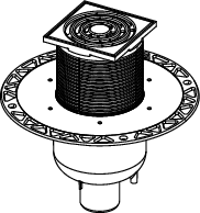 TECEdrainpoint S 130 Ablaufset senkrecht mit Seal System Univ.fl.