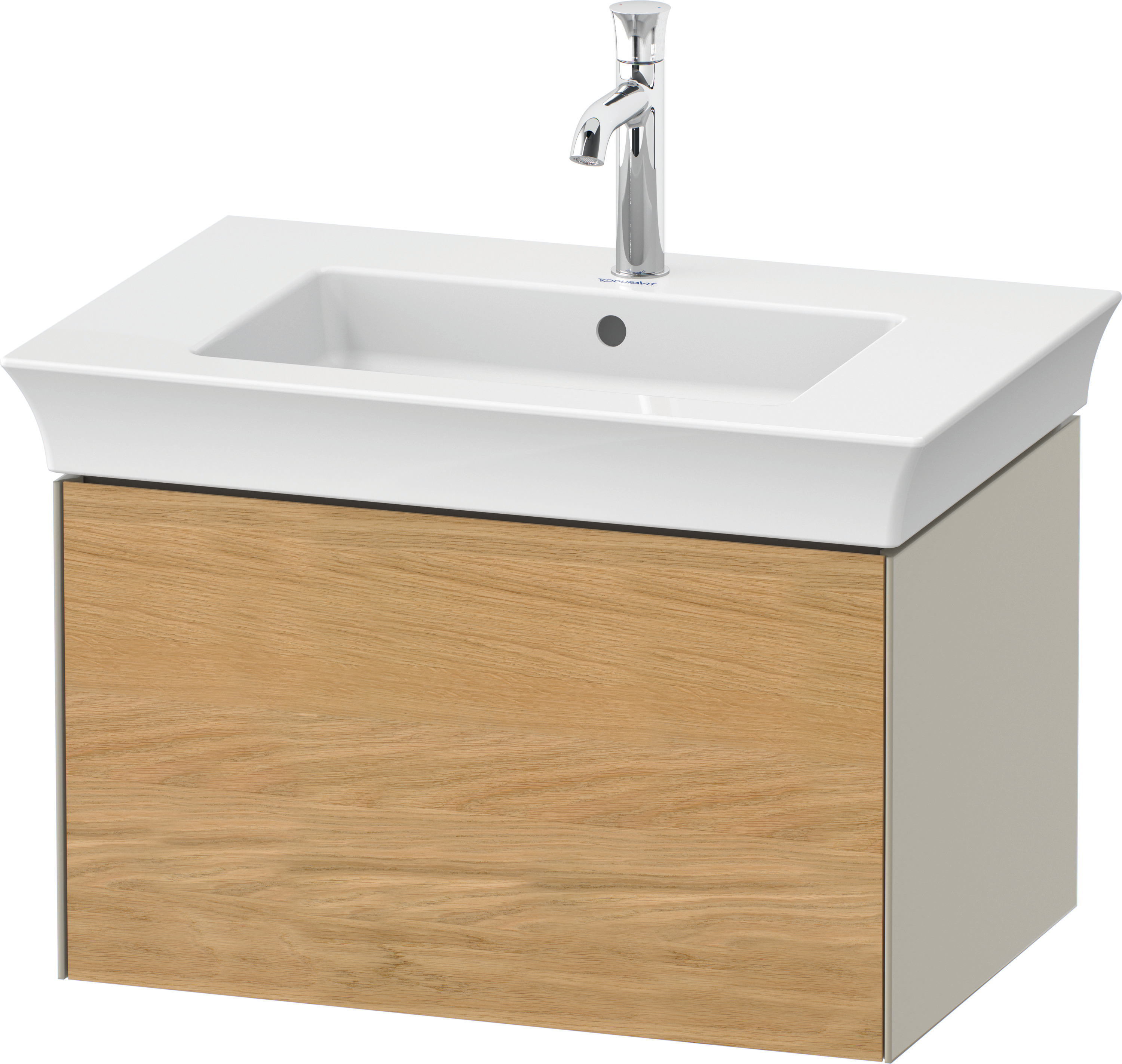 Duravit WTU White Tulip wandh.,1 Auszug 410x684x458mm, Eiche N.M/Taupe Sdm