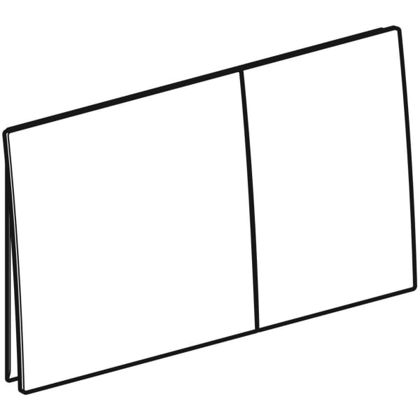 Geberit Sigma70 BetPl., eckig, f. 2-Mengen-Sp schwarzchrom gebürstet, Etc