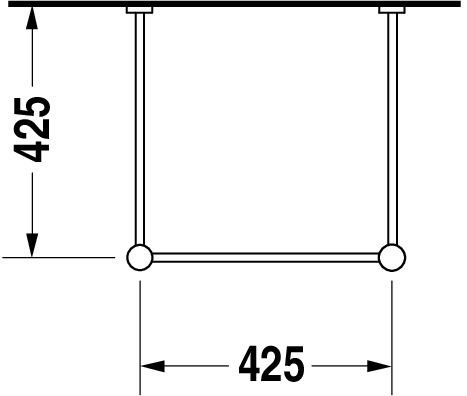 DU Metallkonsole Vero für 045450, höhenverstellbar, chrom