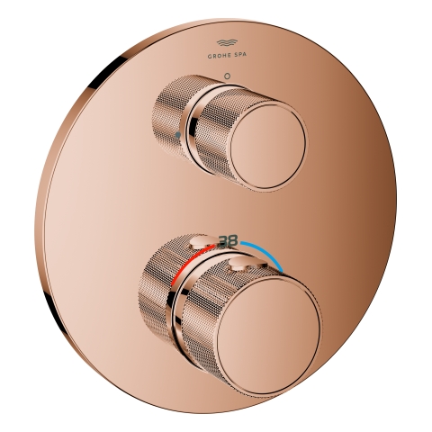 GROHE THM-Brausebatt. Atrio Private C. 24396 2-W-Umst. Knopfbetät. warm sunset