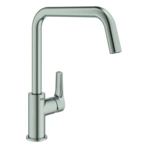 GROHE EH-SPT-Batterie Eurosmart 30567 hoher Auslauf supersteel