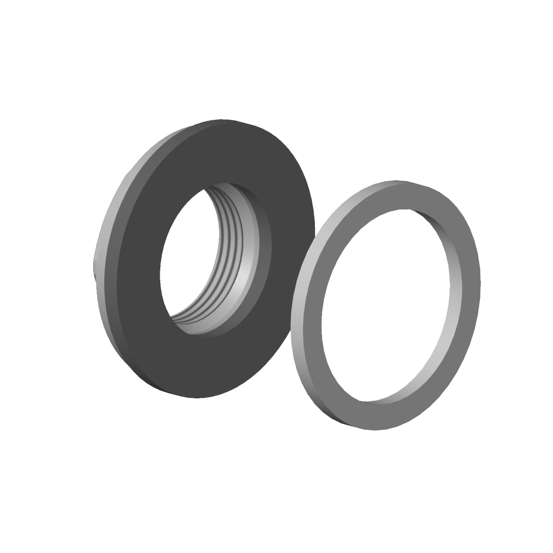 DO Befestigung mit Dichtungen ERSATZTEILE 04231000405 D 45 mm, 3/4"