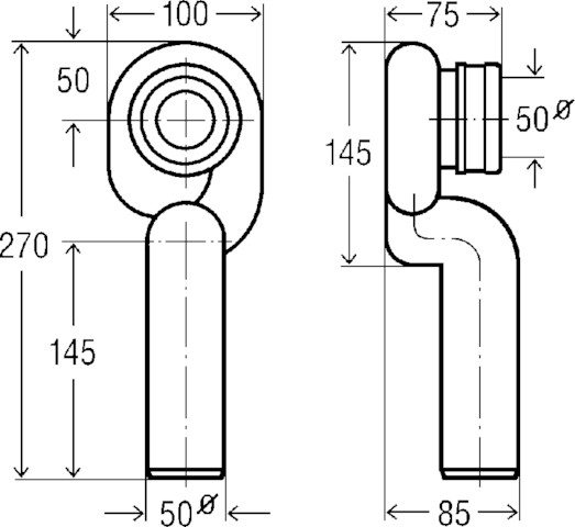 Viega Absaugeformstück 3233.8 in 50mm Kunststoff weiß