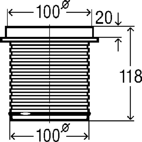 Viega Höhenausgleichsstück 4947 in 100mm Kunststoff grau